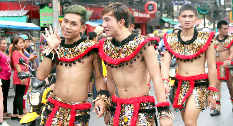 Thai LGBT and ladyboy pride march. 