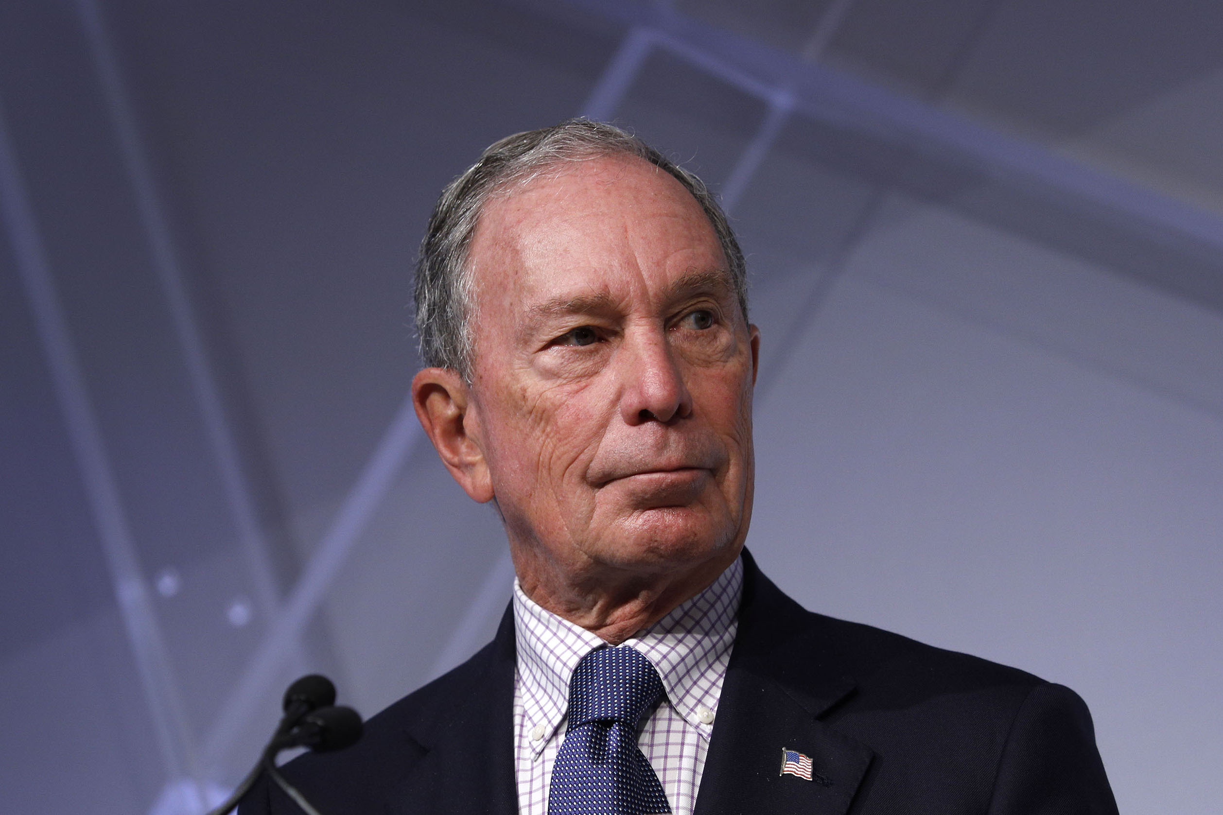 Michael Bloomberg, billionaire and alumnus of Johns Hopkins University, speaks at CityLab Detroit, a global city summit, on October 29, 2018 in Detroit, Michigan. (Photo by Bill Pugliano/Getty Images)