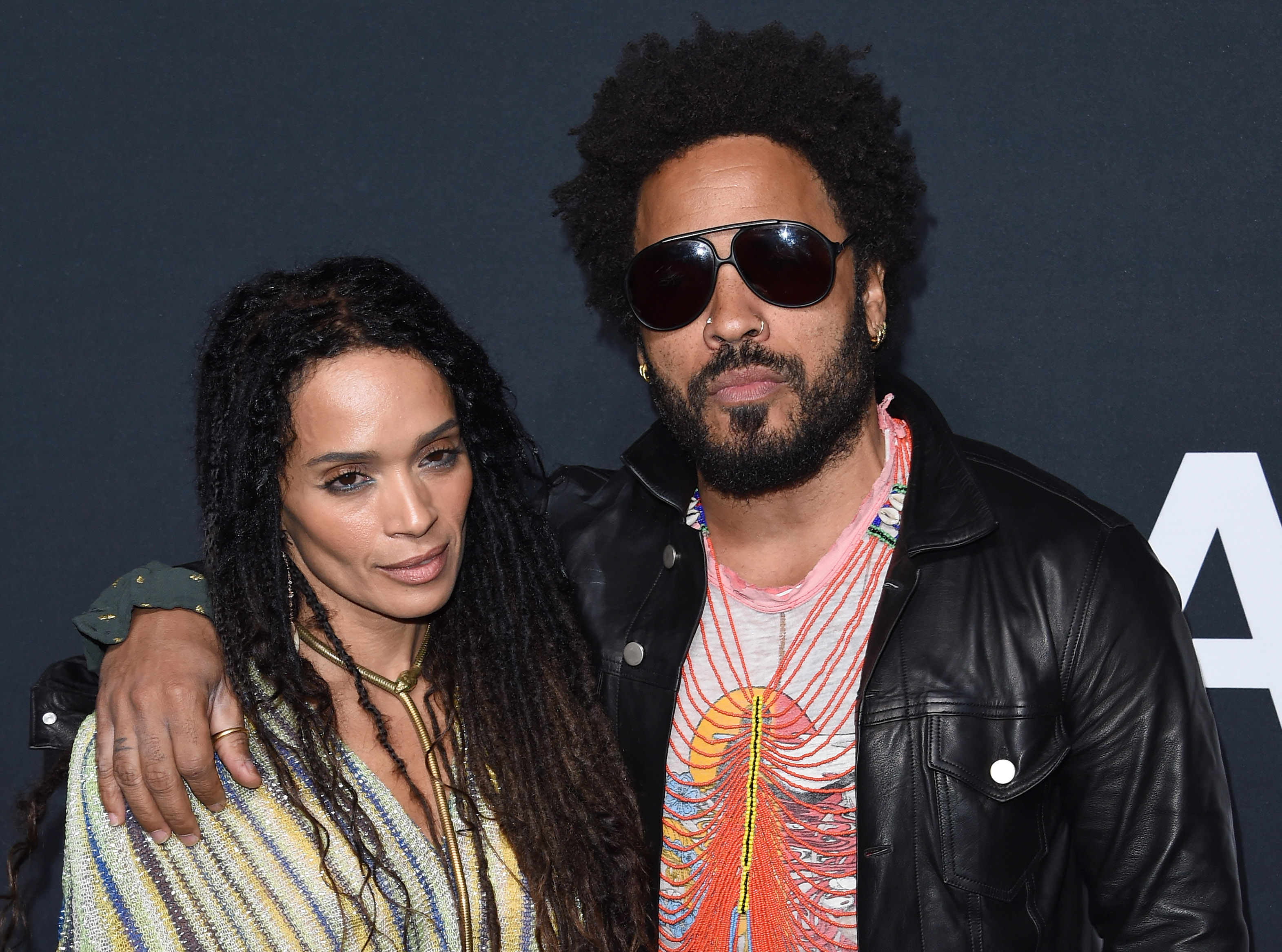 LOS ANGELES, CA - FEBRUARY 10:  Musician Lenny Kravitz (R) and actress Lisa Bonet arrive at SAINT LAURENT At The Palladium at Hollywood Palladium on February 10, 2016 in Los Angeles, California.  (Photo by Axelle/Bauer-Griffin/FilmMagic)