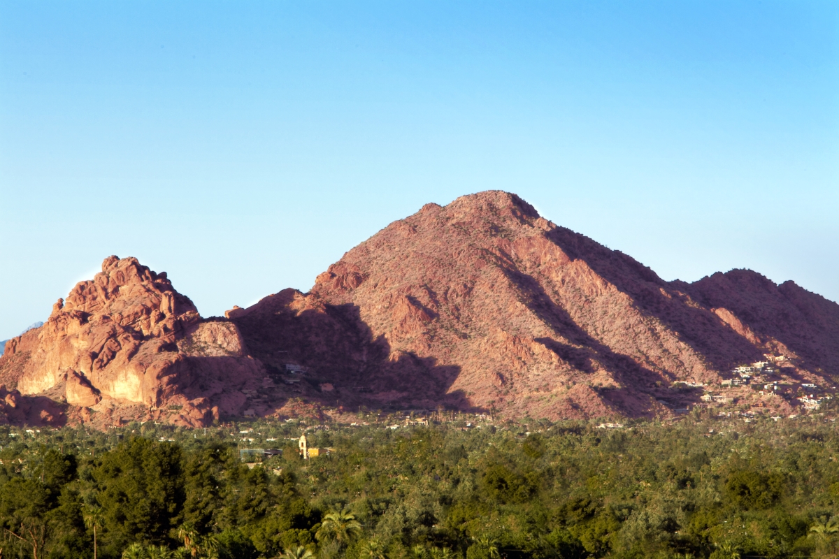A view of Camelback Mountain in Phoenix, Arizona