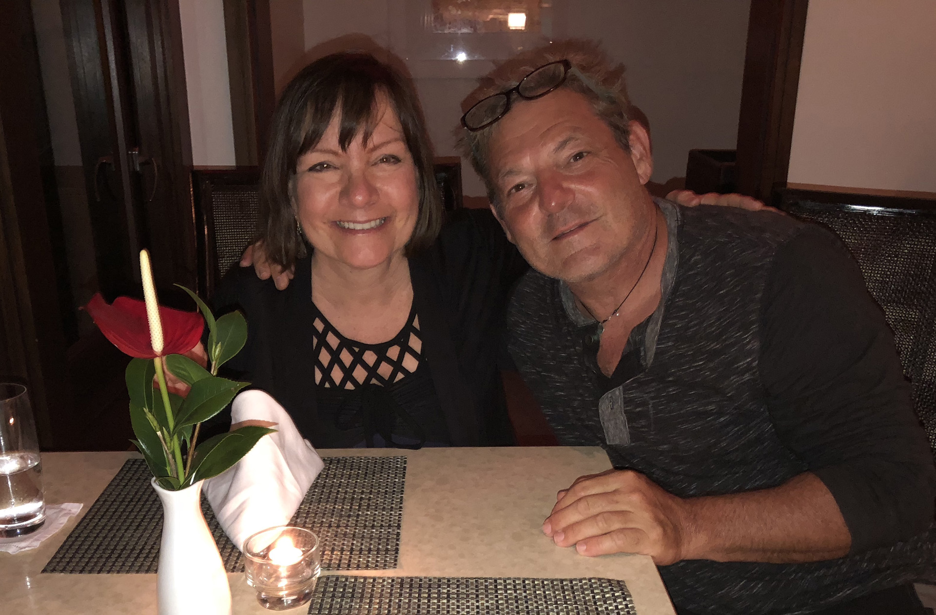 Kathy Leonardo and Richard Bilow share a romantic meal at Red Salt, Kauai 