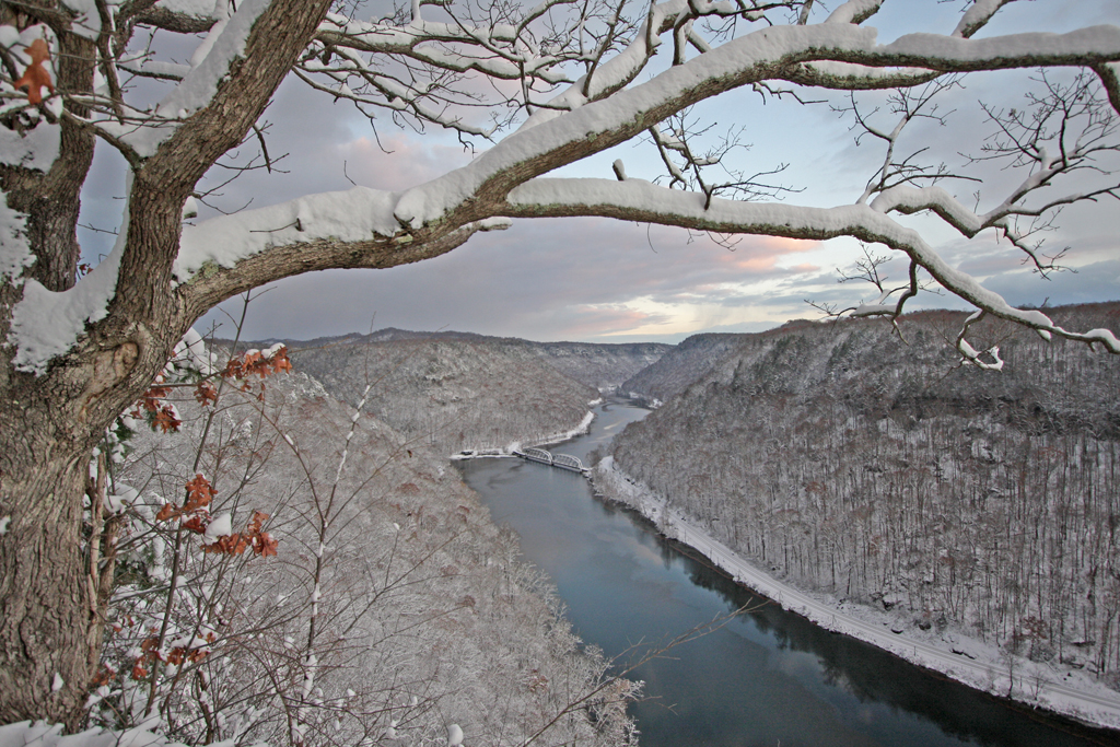 New River Gorge in the Snow