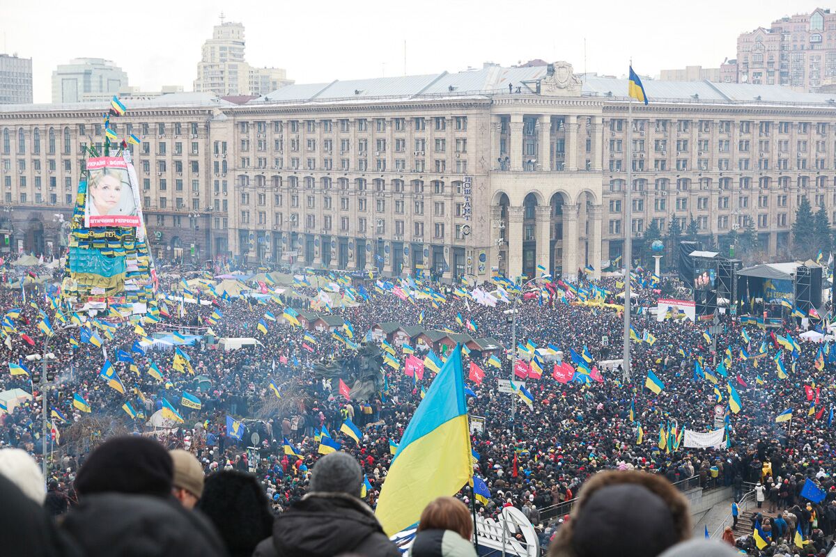 The euphoric &amp; energetic crowds of the Euromaidan Revolution led to modern Ukraine, which is now being written. Photo by Maksym Bilousov