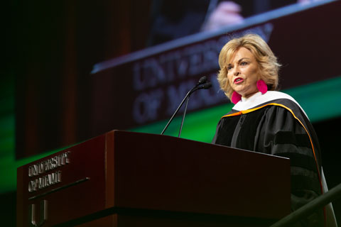 Pat Mitchell delivering 2019 commencement speech at University of Miami
