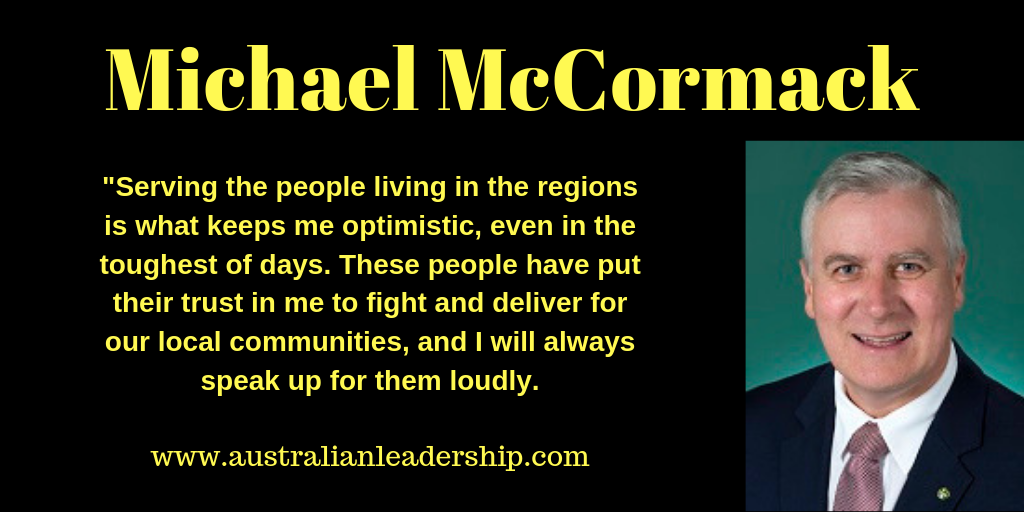 Michael McCormack on his Optimism