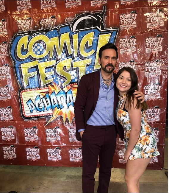 (L) Jason David Frank and daughter, Jenna Rae Frank (R) at San Diego Comic Con 2019