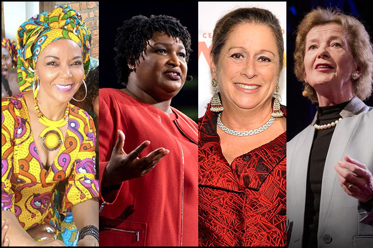 Just a few of the dangerous women I admire: Christine Shuler Deschryver, Stacey Abrams, Abigail Disney, and Mary Robinson