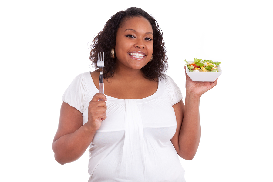 Woman eating healthy.