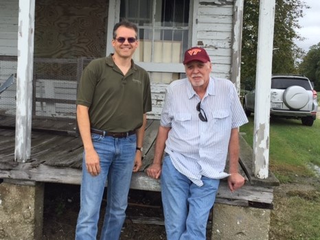 My uncle and I in Tidwells, Virginia, one month before his death.