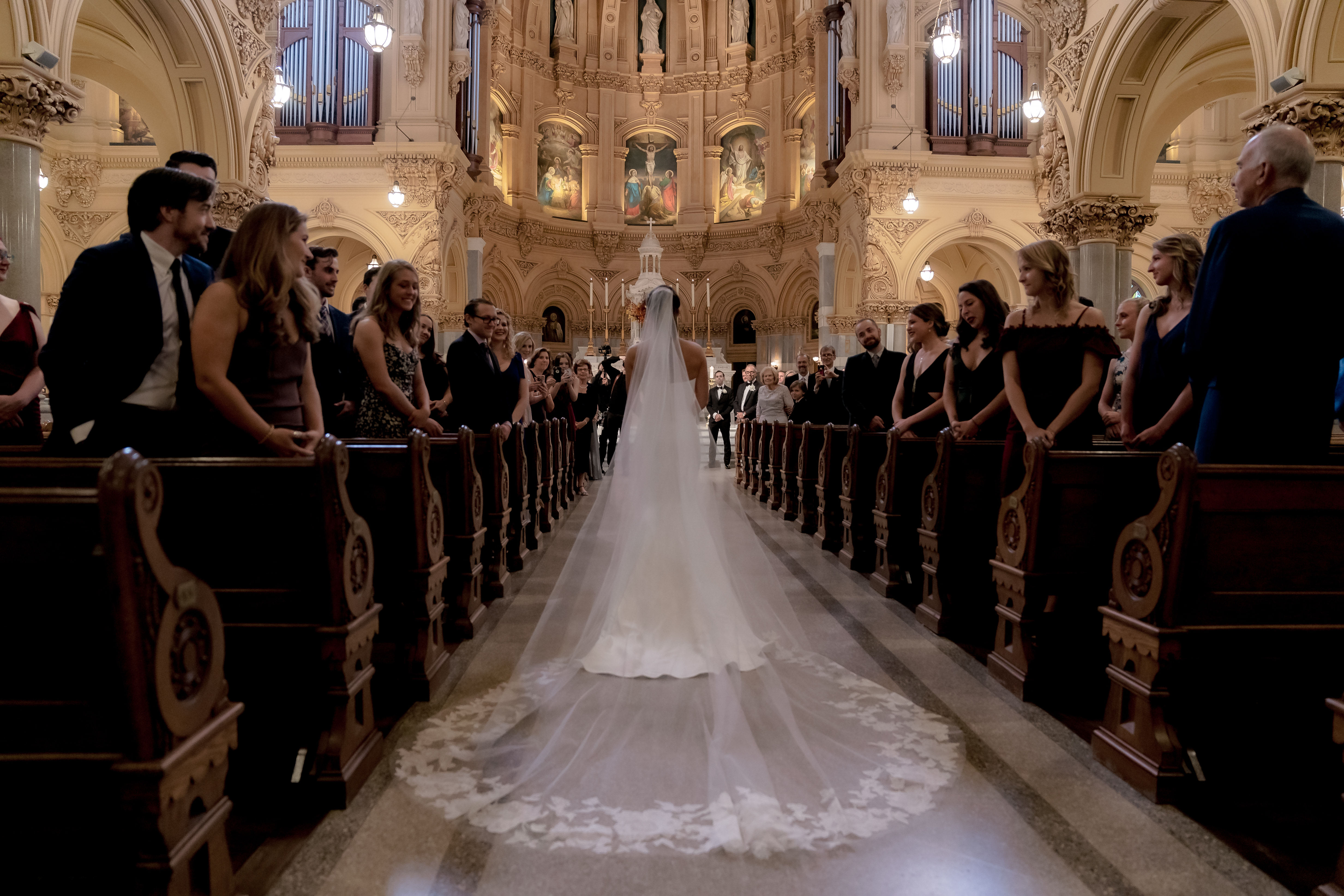 Leah Gervais wedding at St. Francis Xavier in New York City