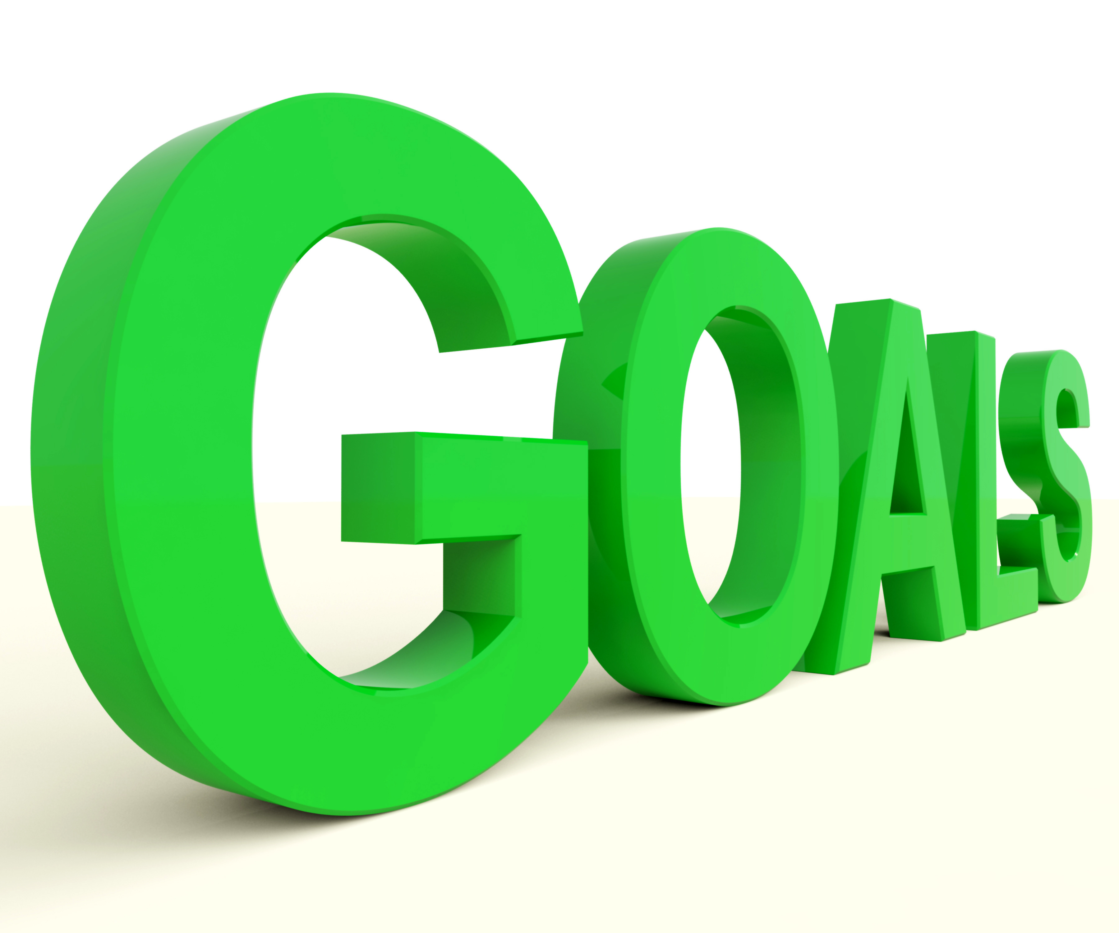 Goals Letters Showing Objectives Hope And Future