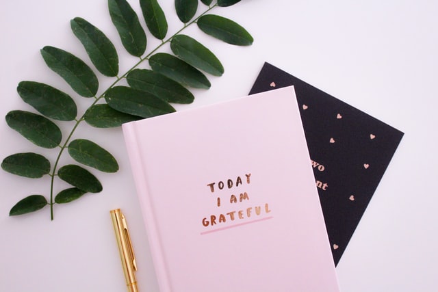 Pink gratitude journal