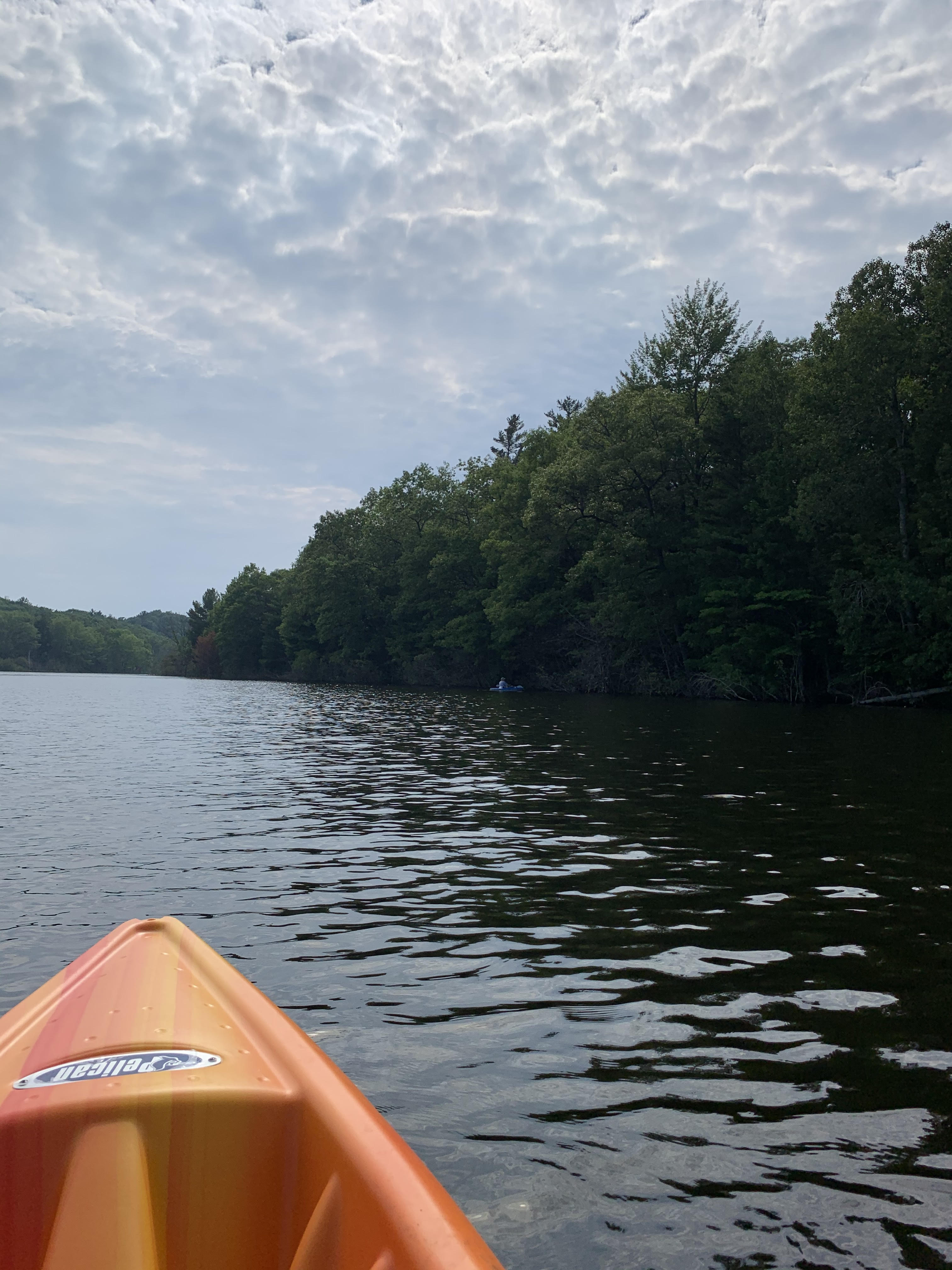Kayaking with my dad in West Michigan