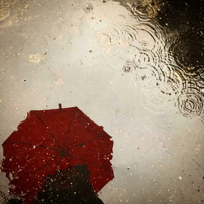 Unsplash: red umbrella