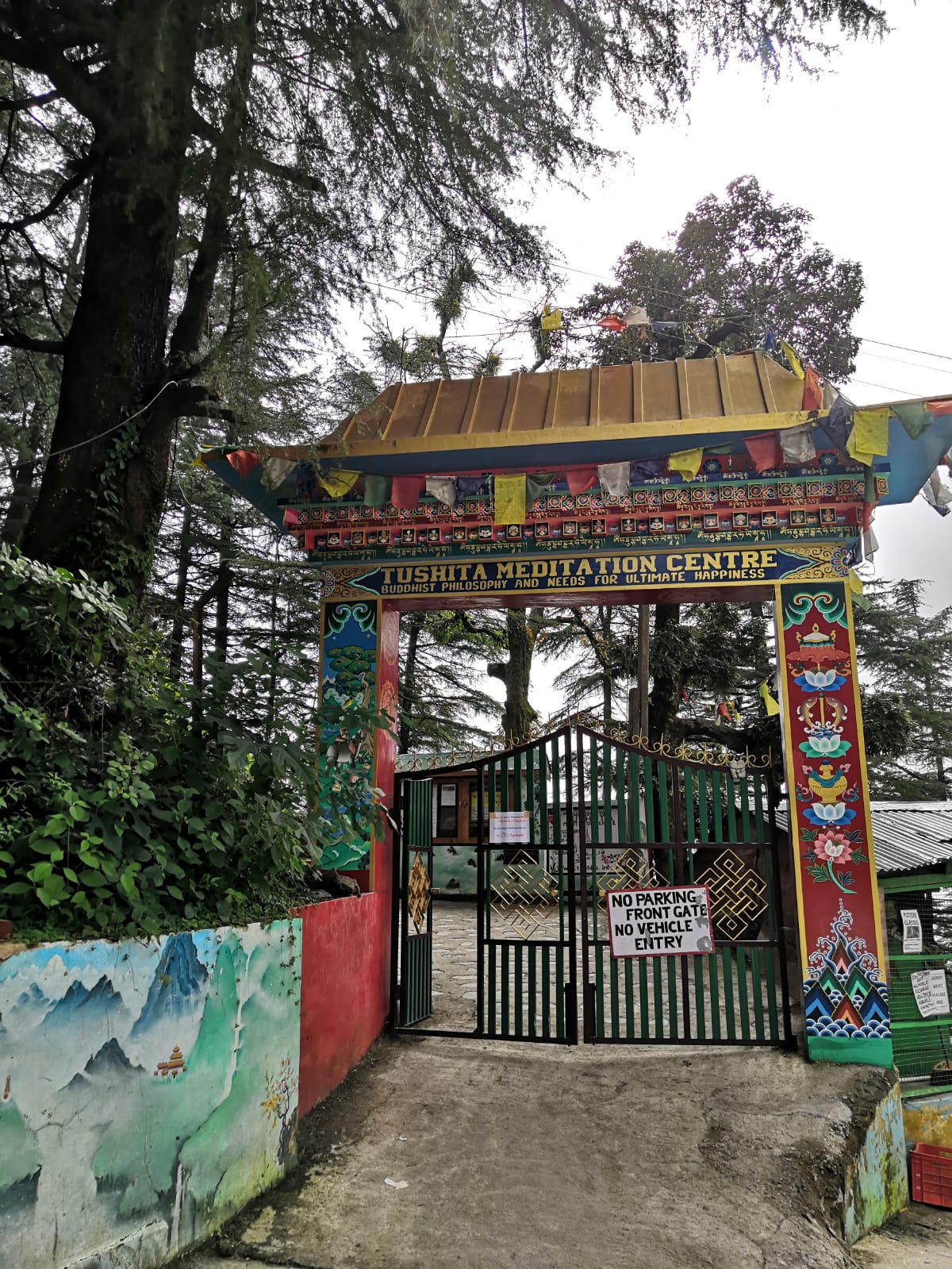 Entrance to Tushita meditation centre
