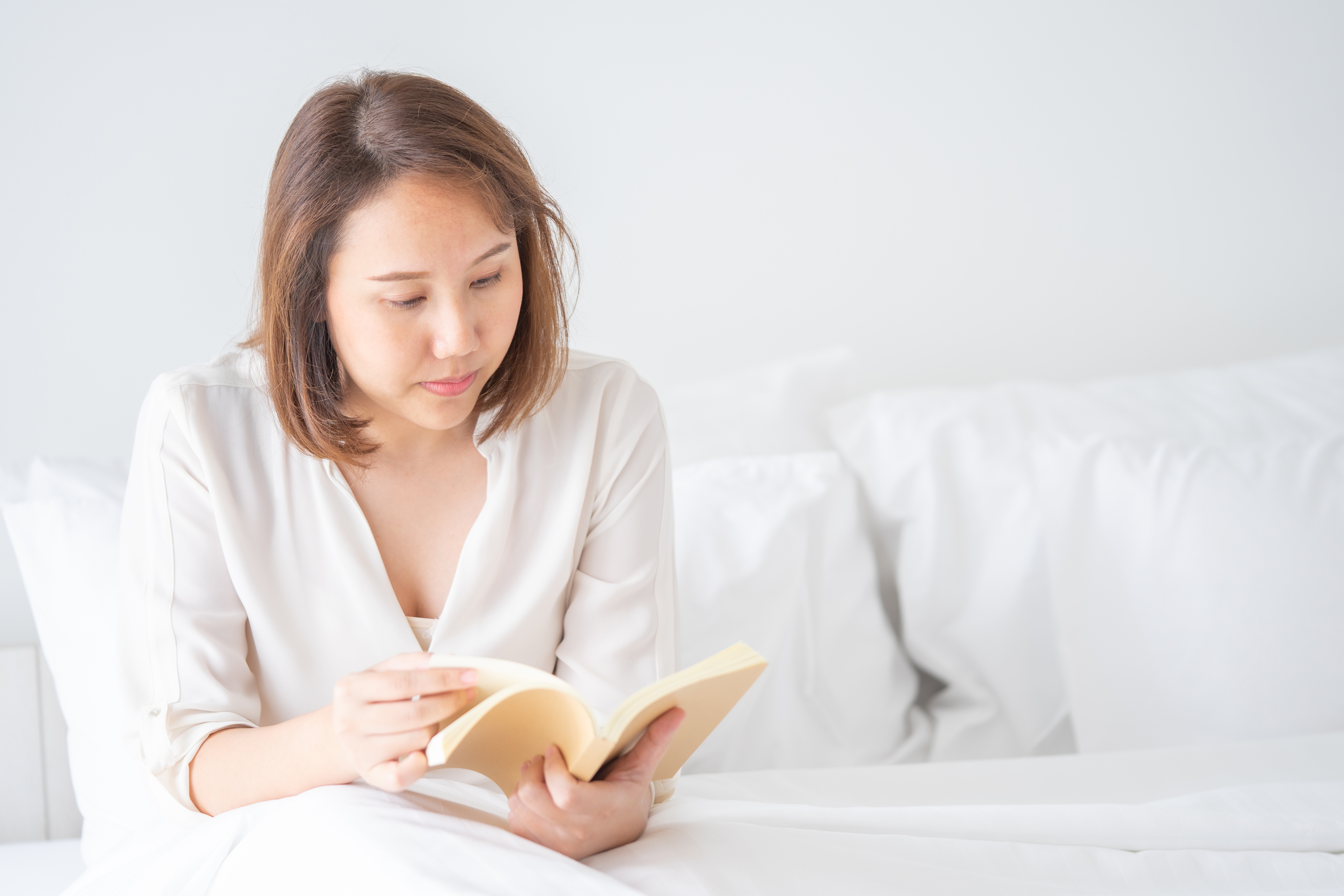 Asian woman getting benefit of sleep and memory