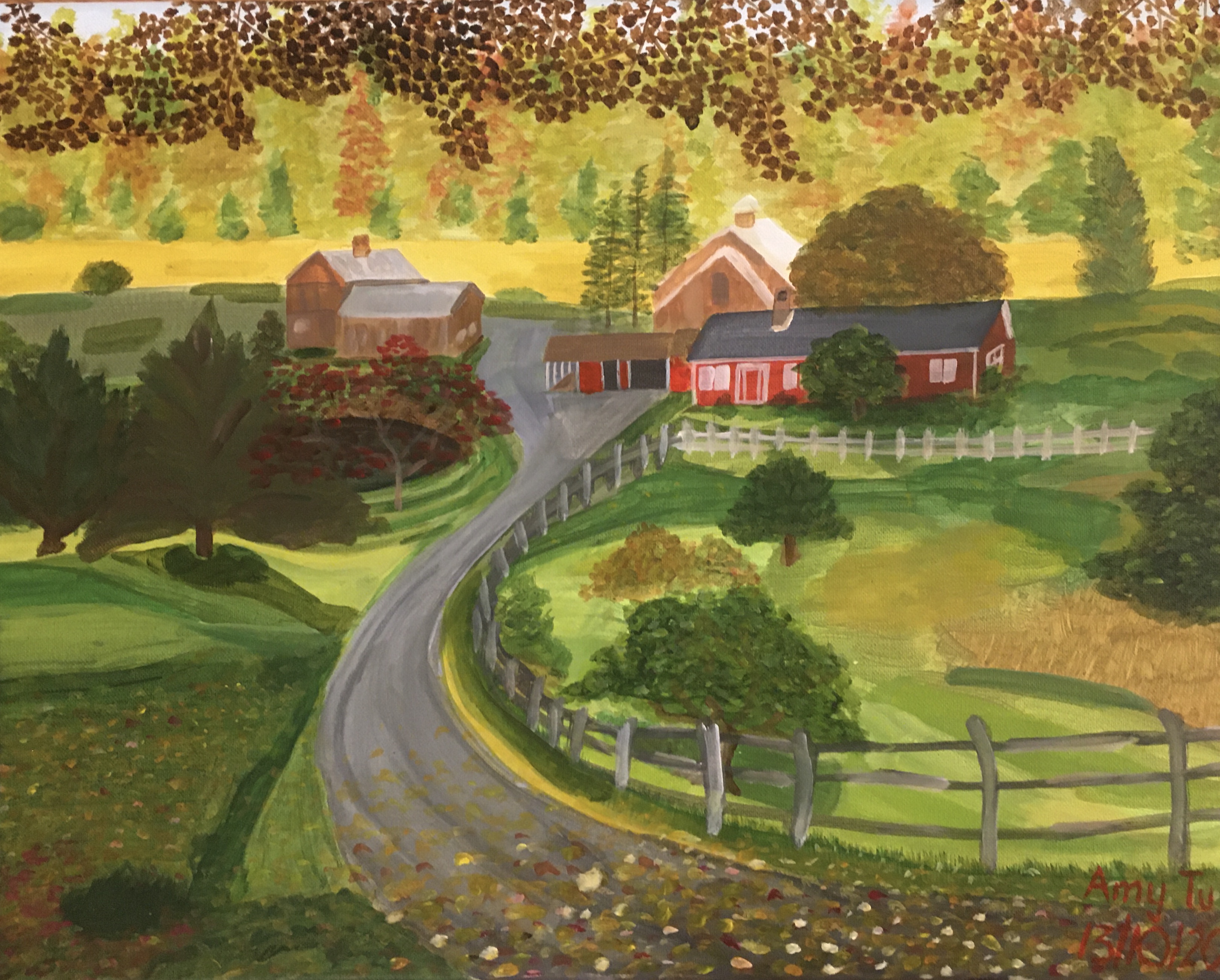 Author&#039;s painting: Autumn in Vermont