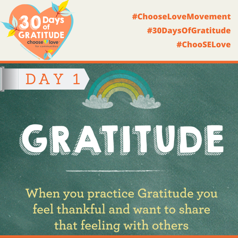Join us for 30 Days of Gratitude -- Text ChooseGratitude to 41444