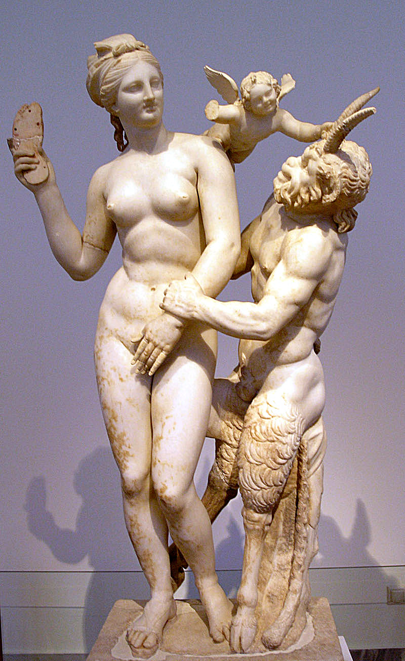 Aphrodite, Pan and Éros, c. 100 B.C. National Archeological Museum of Athens, n°3335.