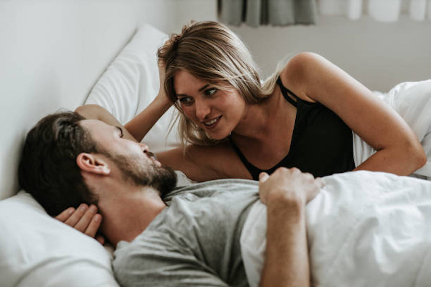 Couple - Relationship, Women, Human Sexual Behavior, Waking up, Wife, morning
