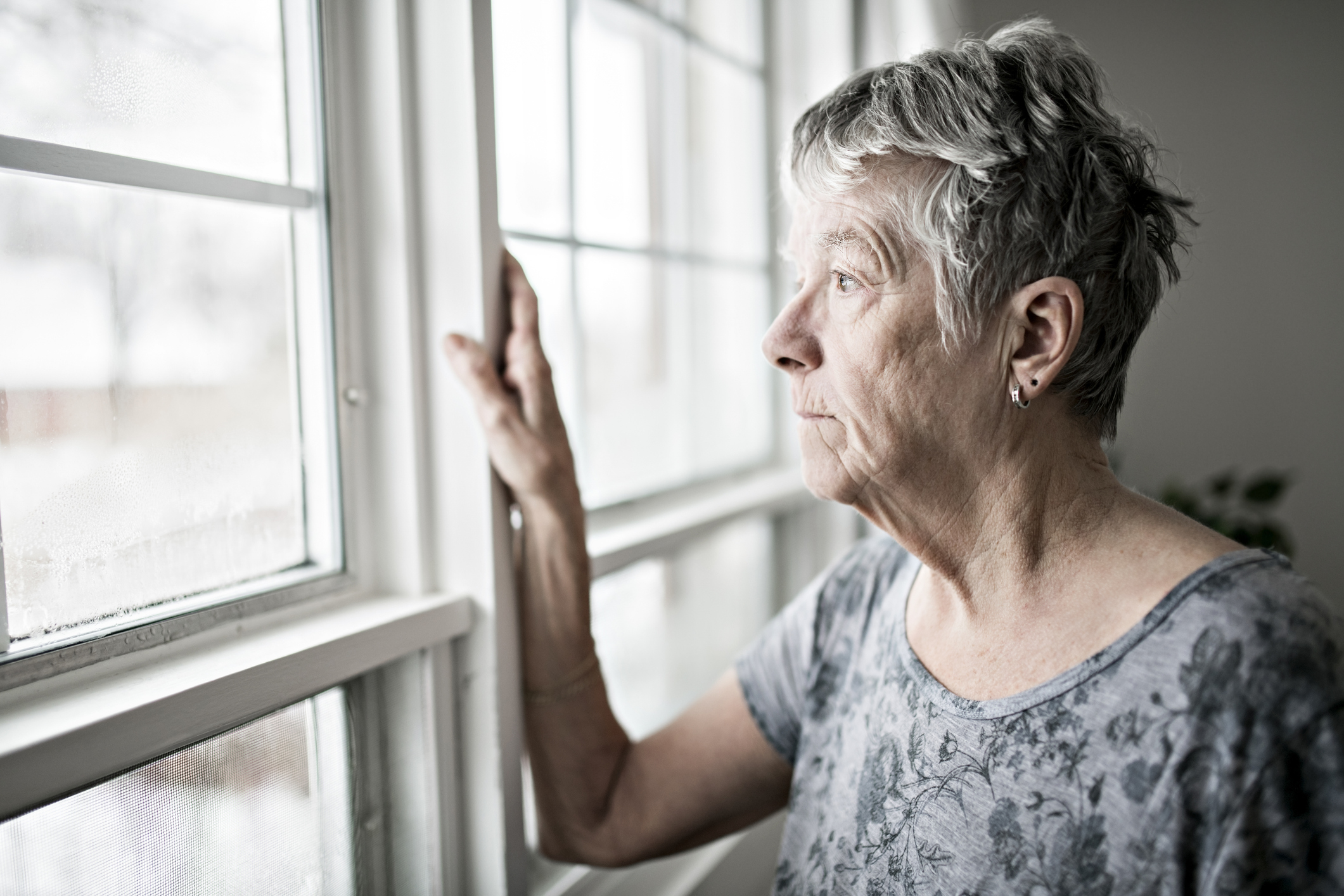 A Sad and lonely 60 years old senior in is apartment (istock photo)