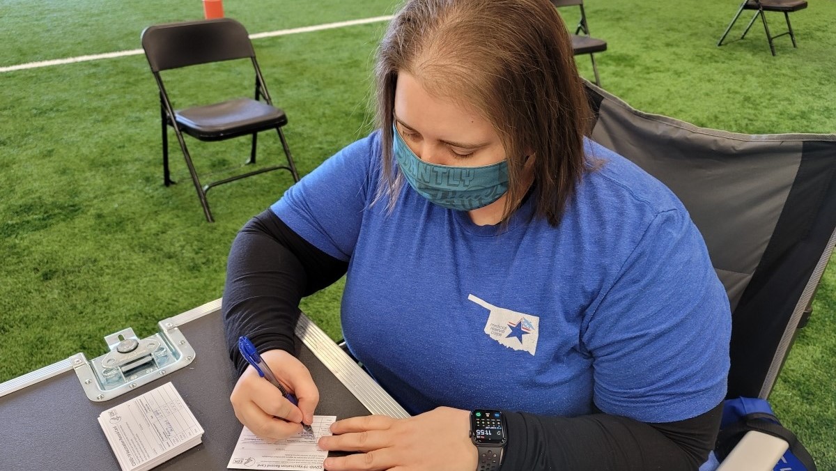 Jessika Kennedy’s Oklahoma Medical Reserve Corps team created a COVID-19 response unit in March 2020 to support its Tulsa community throughout the pandemic./Courtesy Jessika Kennedy